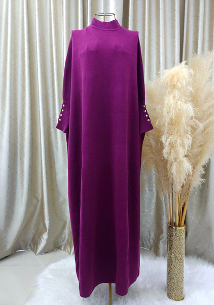 ❗️LAST PIECE: KNITTED BATWING DRESS(Magenta)