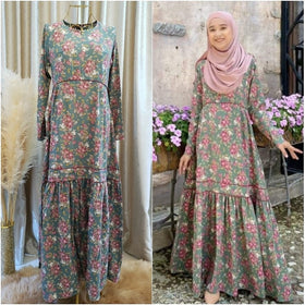 ❗️LAST PIECE: AMELIA FLORAL DRESS (Forest Green)