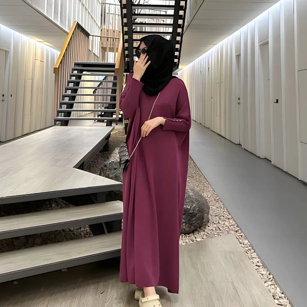 ❗️LAST PIECE: KNITTED BATWING DRESS(Magenta)