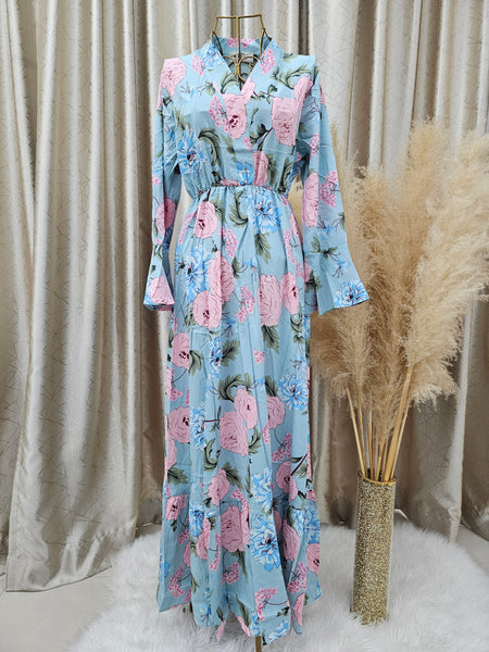 Kimono Printed Dress | AlmazHijabi.Com