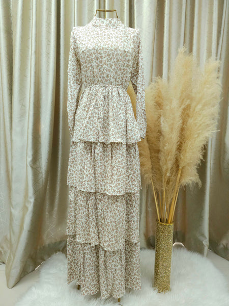 Jasmine Layered Pleated Dress | AlmazHijabi.Com