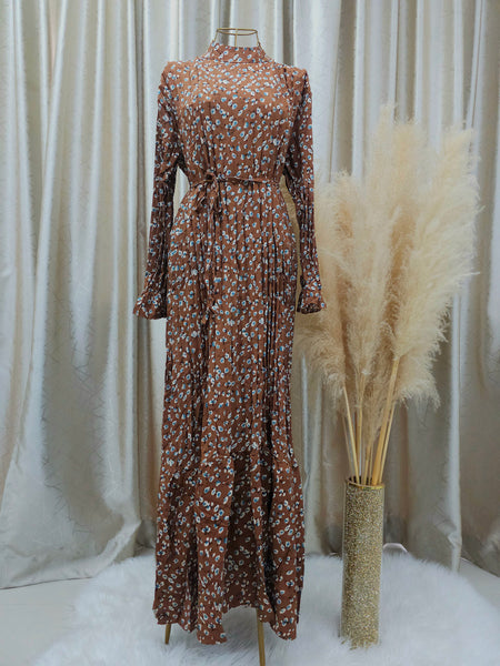 Flora Pleated Dress | AlmazHijabi.Com
