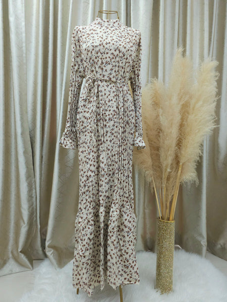 Flora Pleated Dress | AlmazHijabi.Com