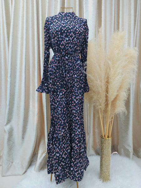 Flora Pleated Dress | AlmazHijabi.Com