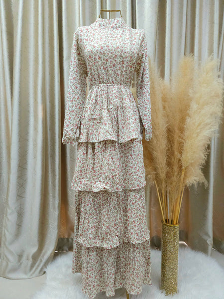 Jasmine Layered Pleated Dress | AlmazHijabi.Com