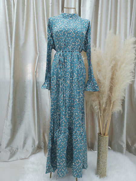 Flora Pleated Dress | AlmazHijabi.Com