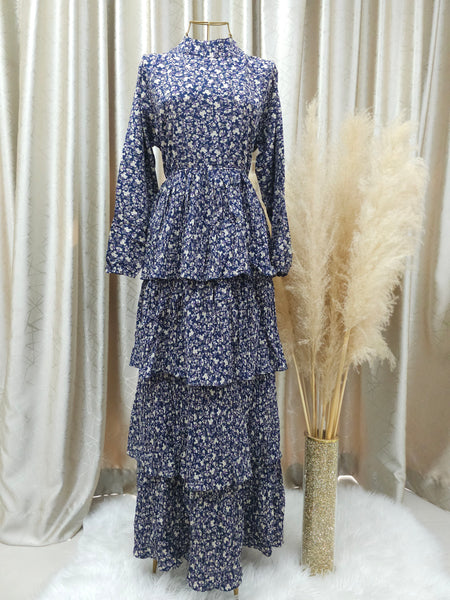 Jasmine Layered Pleated Dress | AlmazHijabi.Com