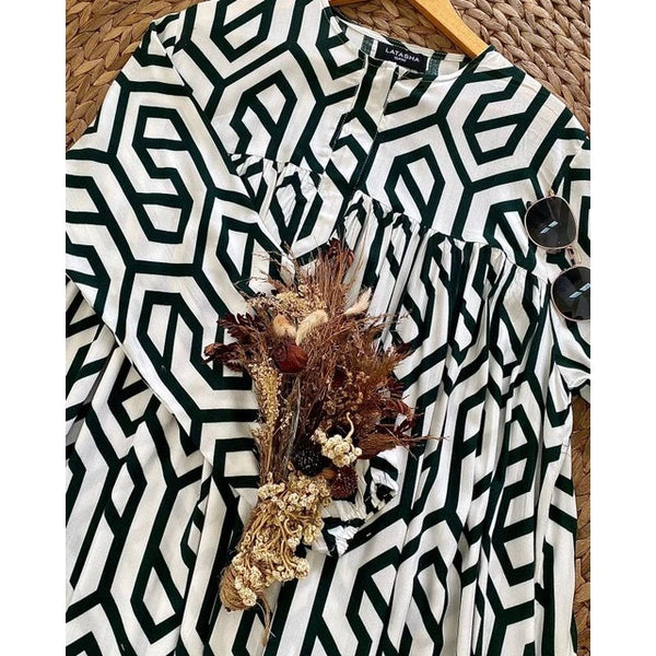 ❗️LAST PIECE KEISYA DRESS (Greenish Black)