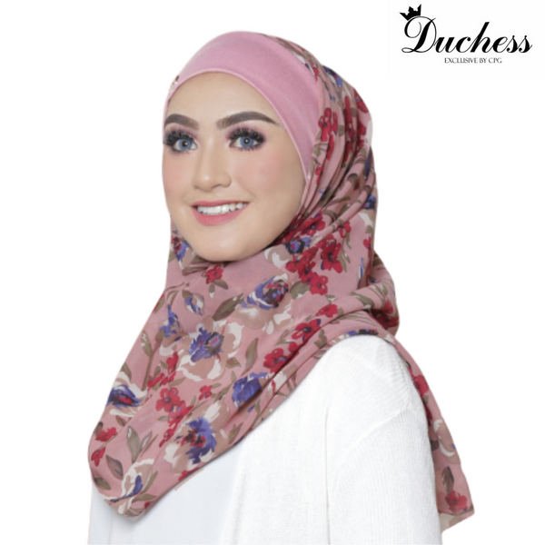 Helena Printed Instant Bawal (D11) - Almaz Hijabi
