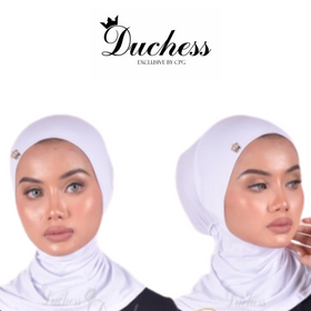 Duchess Royal Inner Neck (Pure White) - Almaz Hijabi