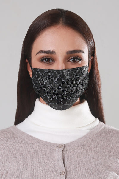 [100% AUTHENTIC] Black Monogram 3-Ply Mask by JOVIAN