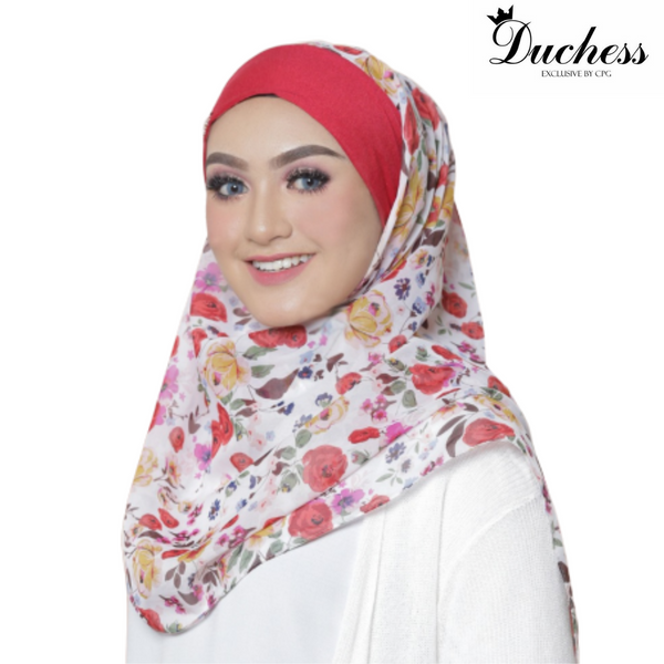 Helena Printed Instant Bawal (D01) - Almaz Hijabi