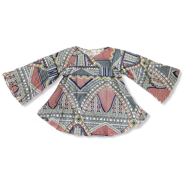 Printed Batwing Top