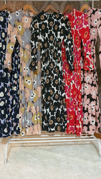 Meri Pleated Dress | AlmazHijabi.Com