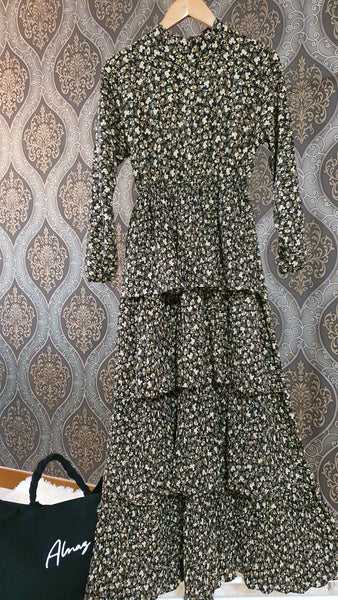 Jasmine Layered Pleated Dress | AlmazHijabi.Com