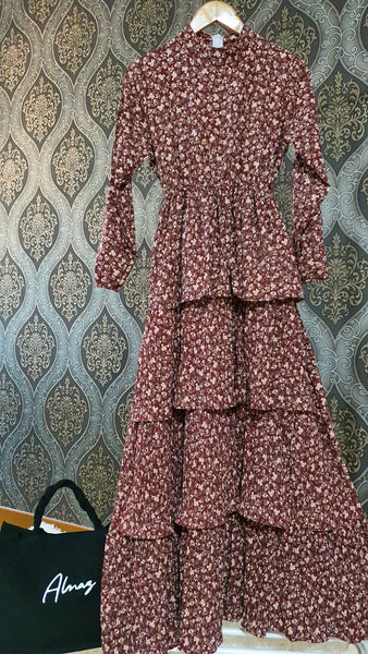 Jasmine Layered Pleated Dress | AlmazHijabi.Com