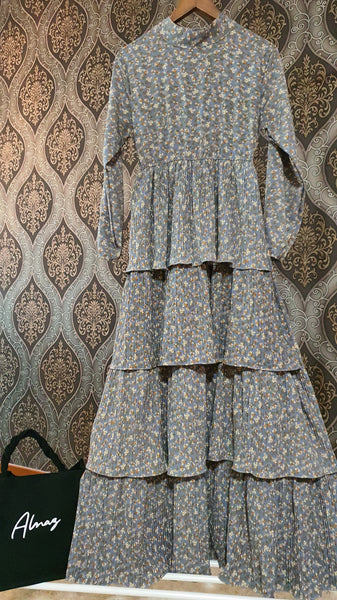 Jasmine Layered Pleated Dress | AlmazHijabi.Com