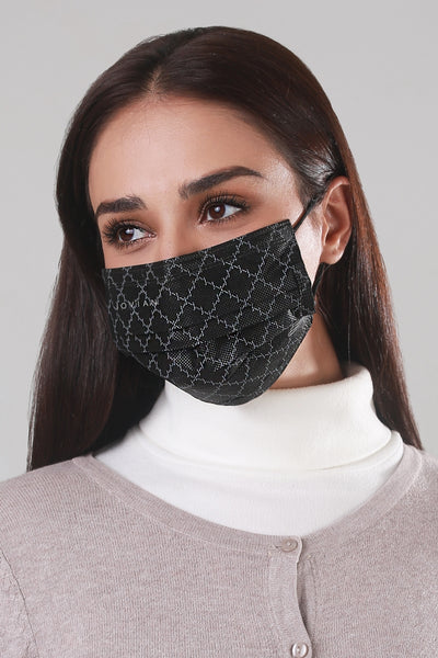 [100% AUTHENTIC] Black Monogram 3-Ply Mask by JOVIAN
