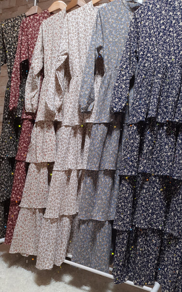 Jasmine Layered Pleated Dress | AlmazHijabi.Com