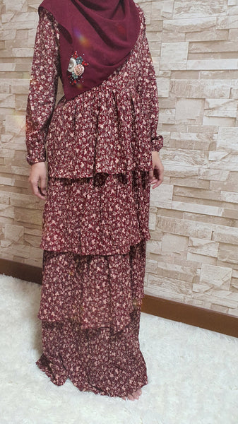 Jasmine Layered Pleated Dress | AlmazHijabi.Com