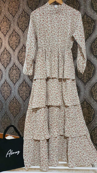 Jasmine Layered Pleated Dress | AlmazHijabi.Com