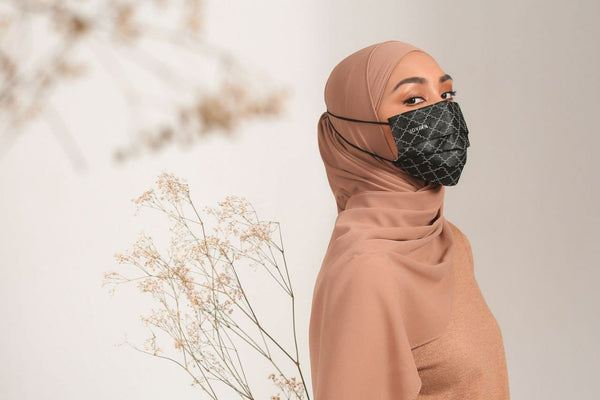 [100% AUTHENTIC] Black Monogram 3-Ply Headloop Mask by JOVIAN