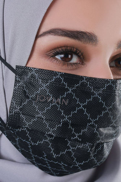 [100% AUTHENTIC] Black Monogram 3-Ply Headloop Mask by JOVIAN
