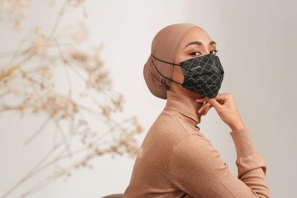 [100% AUTHENTIC] Black Monogram 3-Ply Headloop Mask by JOVIAN