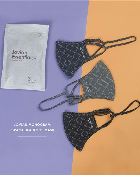 [100% AUTHENTIC] Headloop Monogram Ultralight Mask Set (3pcs) by JOVIAN