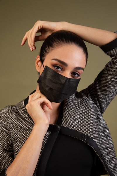 [100% AUTHENTIC] Plain Black 3-Ply Earloop Mask by JOVIAN