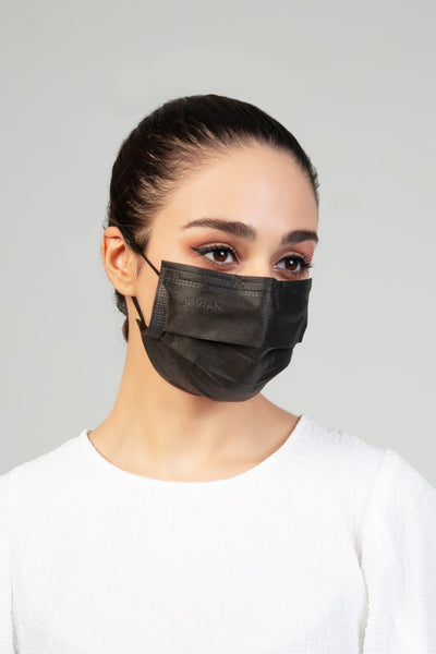 [100% AUTHENTIC] Plain Black 3-Ply Earloop Mask by JOVIAN