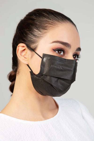 [100% AUTHENTIC] Plain Black 3-Ply Earloop Mask by JOVIAN