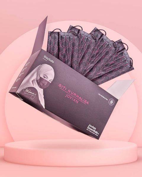 [100% AUTHENTIC] Jovian × CTDK Edition 3-Ply Headloop  Mask (Black Pink) by JOVIAN