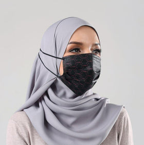 [100% AUTHENTIC] Jovian × CTDK Edition 3-Ply Headloop  Mask (Black Pink) by JOVIAN