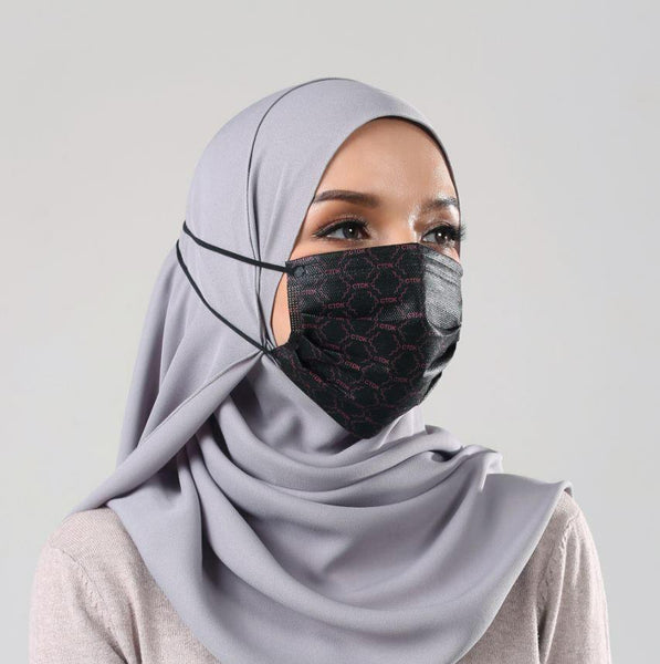 [100% AUTHENTIC] Jovian × CTDK Edition 3-Ply Headloop  Mask (Black Pink) by JOVIAN