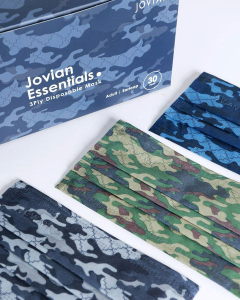 [100% AUTHENTIC] Camo Dark Earloop 3-Ply Mask by JOVIAN