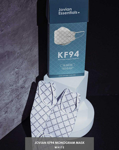 [100% AUTHENTIC] White Monogram KF94 Respirator (Earloop) by JOVIAN