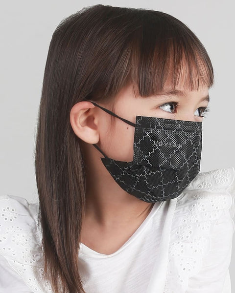 [100% AUTHENTIC] Kids Black Monogram 3-Ply Mask by JOVIAN