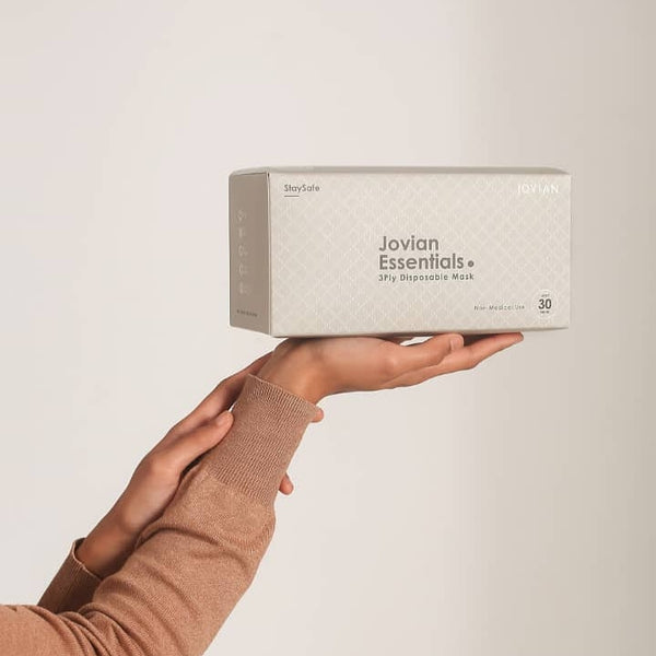 [100% AUTHENTIC] White Monogram 3-Ply Headloop Mask by JOVIAN