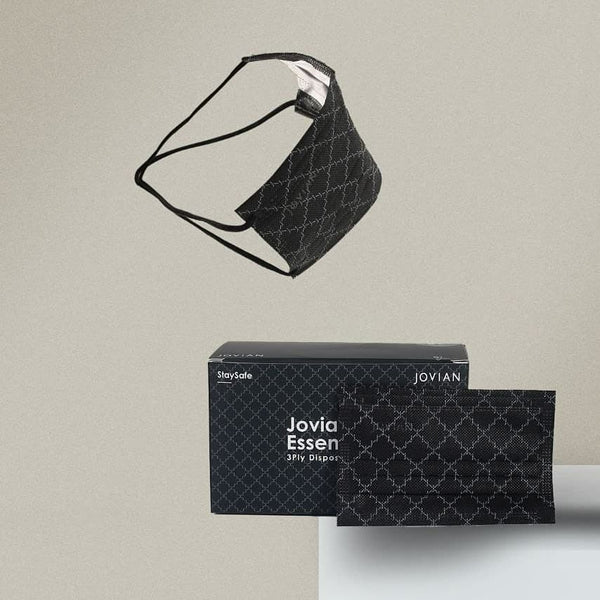 [100% AUTHENTIC] Black Monogram 3-Ply Headloop Mask by JOVIAN