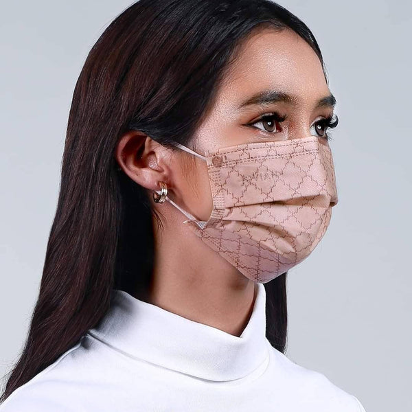 [100% AUTHENTIC] Champagne Brown Monogram 3-Ply Mask by JOVIAN