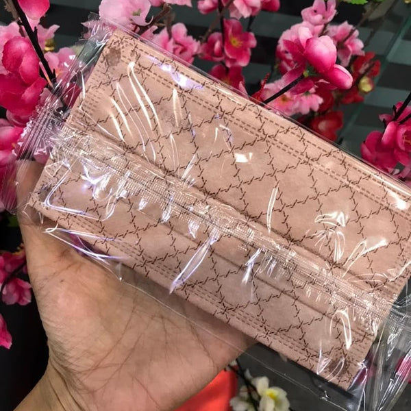 [100% AUTHENTIC] Champagne Brown Monogram 3-Ply Mask by JOVIAN