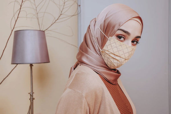 [100% AUTHENTIC] Sand Monogram 3-Ply Headloop Mask by JOVIAN