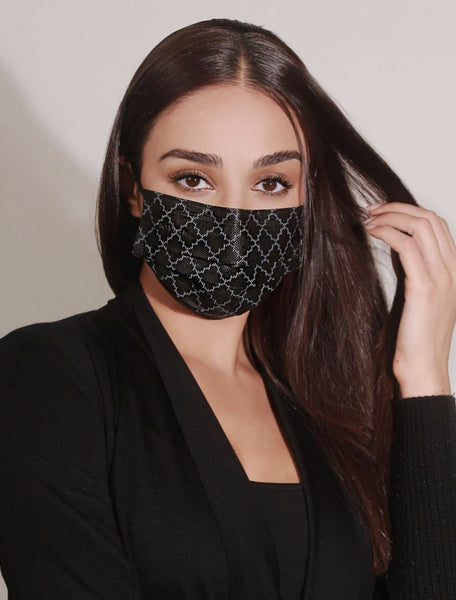 [100% AUTHENTIC] Black Monogram 3-Ply Mask by JOVIAN