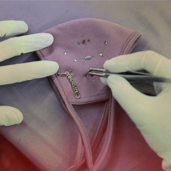 [100% AUTHENTIC] Swarovski Crystals Hijab Tie-On Mask by JOVIAN