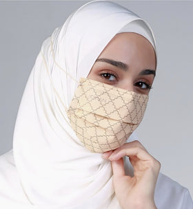 [100% AUTHENTIC] Sand Monogram 3-Ply Headloop Mask by JOVIAN