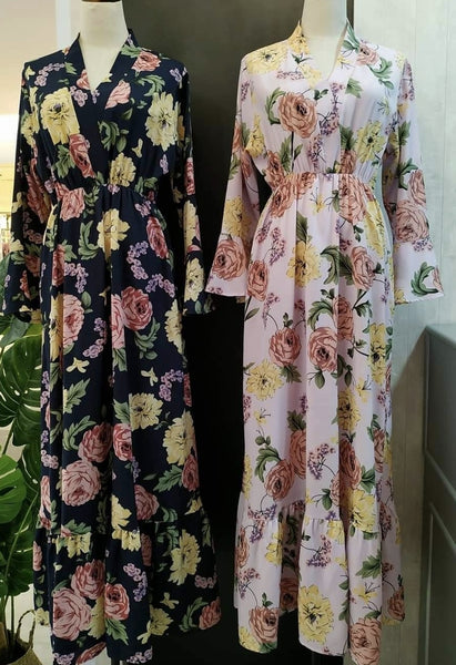 Kimono Printed Dress | AlmazHijabi.Com