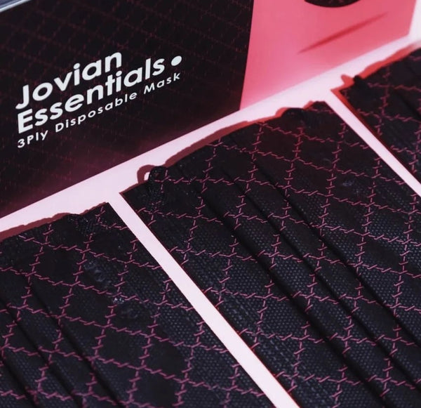 [100% AUTHENTIC] Black Pink Monogram 3-Ply Headloop Mask by JOVIAN