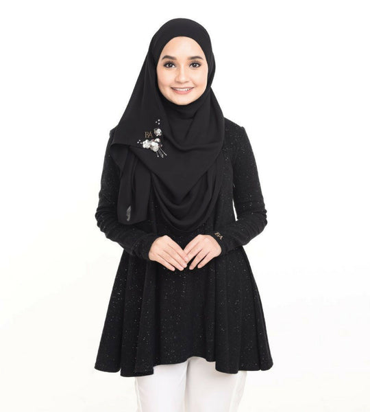BAimond Doll Top (Black) - Almaz Hijabi