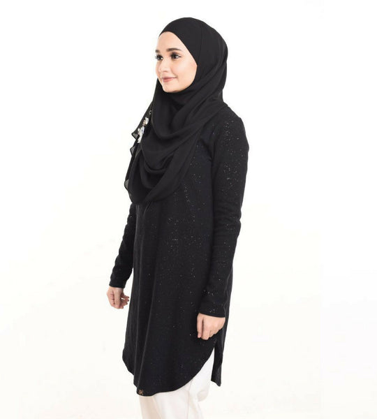 BAimond Julie Long Top (Black) - Almaz Hijabi